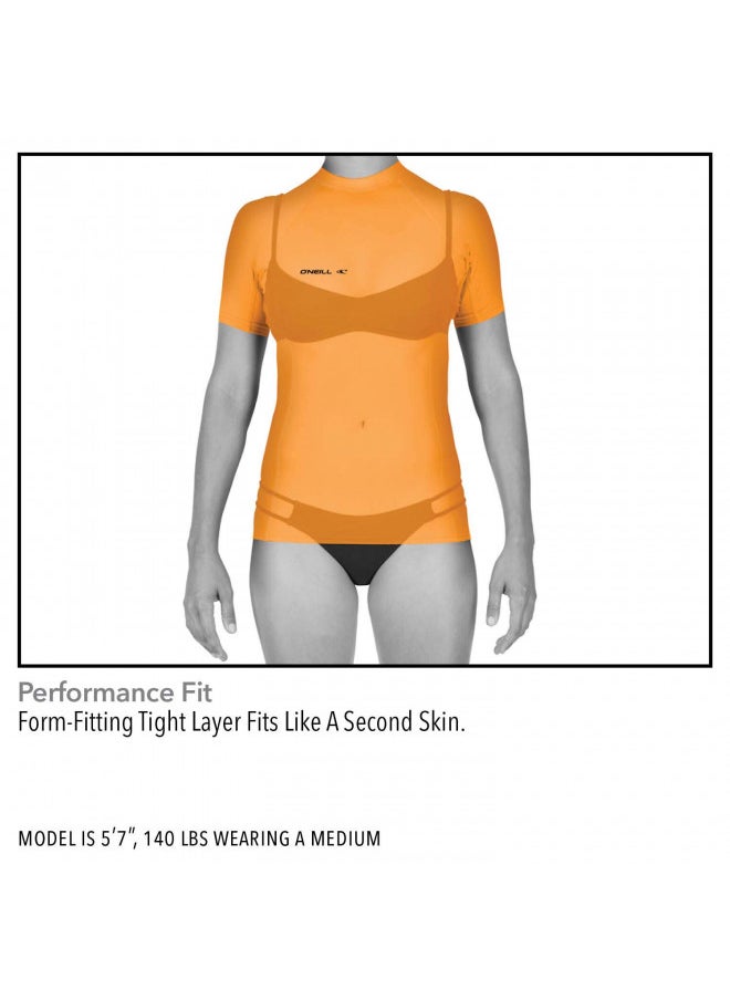 O'NEILL O'Neill UV Sun Protection Womens Basic Skins Long Sleeve Crew Sun Shirt Rash Guard, Black, X-Small  - Image 5