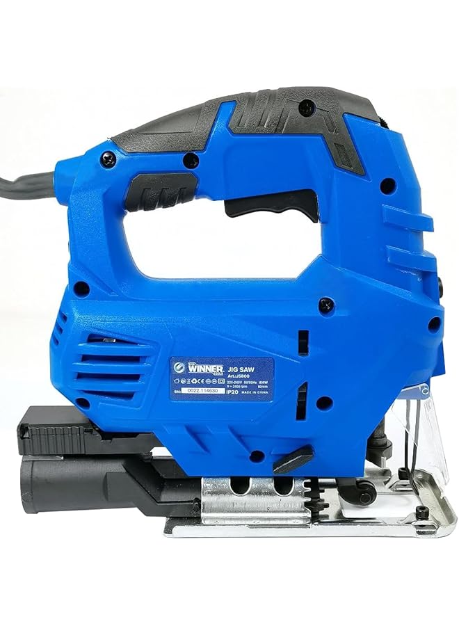 erorex Saw Js800 800W Power 80Mm Cutting Diameter Compact Design Lightweight Low Vibration Double Wall Steel Base Plate Includes Accessories - Image 1