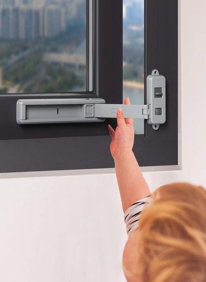ZURITY Window Safety Restrictor | Window Restrictor | Baby Safety Window Lock | Child Proofing Window Lock & Restrictor | Self-Adhesive/No Drilling Window Stopper (Pack of 1,Multicolor) - Image 2