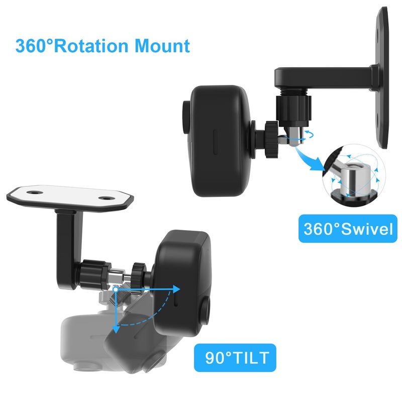 AISVAN 2Pack Adhesive Wall Mount Adjustable Security Wall Mount Bracket for Blink Outdoor 4 (4th Gen) / (3rd Gen), Blink XT / XT2, Blink Mini, Perfect View Angle for Your Blink Surveillance Camera - Image 3