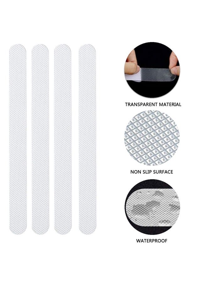 GUSGU Anti Slip Shower Stickers, 48 PCS Safety Bathtub Strips Adhesive Decals, Bathtub Non Slip Stickers and Scraper for Bath Tub, Shower Floor, Stairs, Ladders Clear ﻿ - Image 3