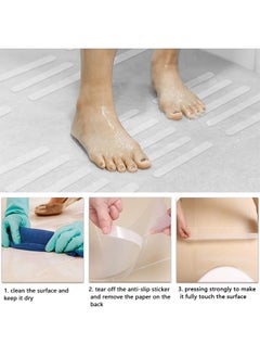 GUSGU Anti Slip Shower Stickers, 48 PCS Safety Bathtub Strips Adhesive Decals, Bathtub Non Slip Stickers and Scraper for Bath Tub, Shower Floor, Stairs, Ladders Clear ﻿  - Image 4