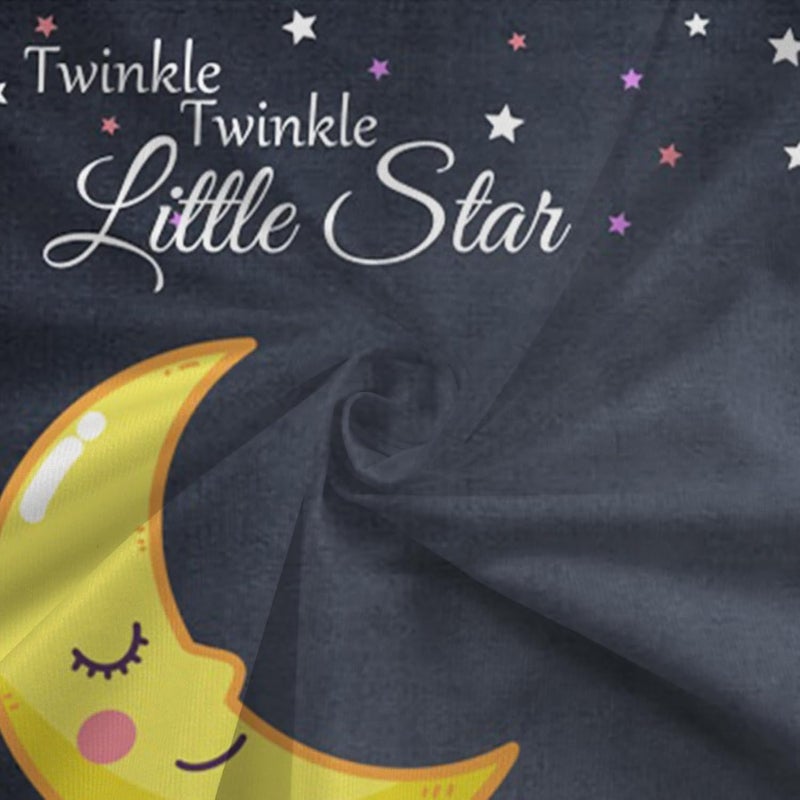 CSFOTO Baby Milestone Blanket 60x40 Starry Sky Newborn Month Blanket Star and Moon Newborn Photography Background Prop for Boy  Girl Personalized Shower Present with Frame - Image 5
