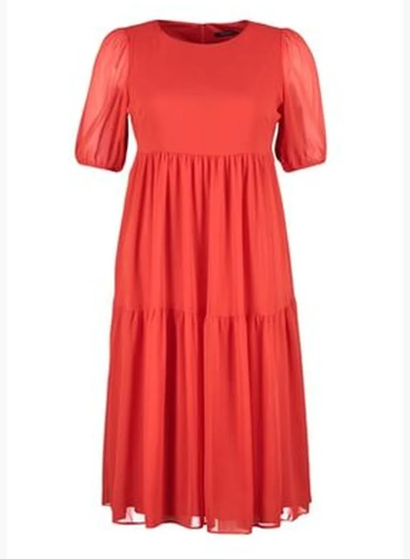 trendyol Tiered Chiffon Dress