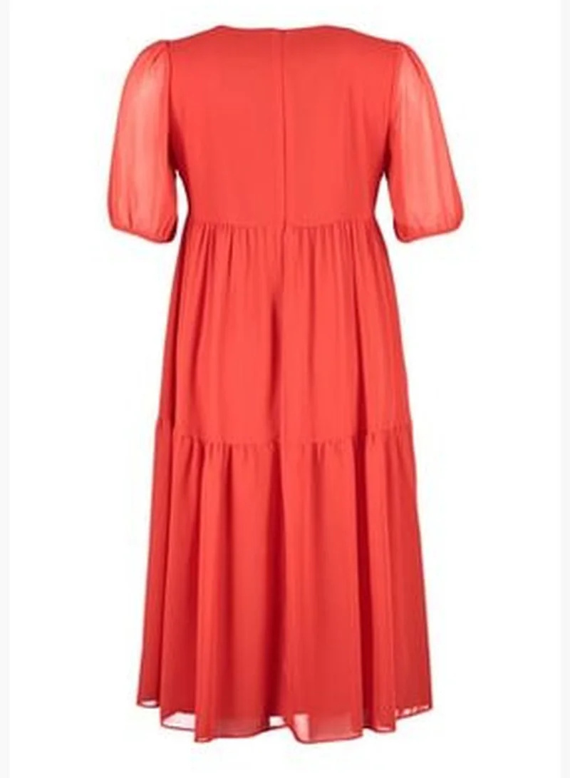 trendyol Tiered Chiffon Dress