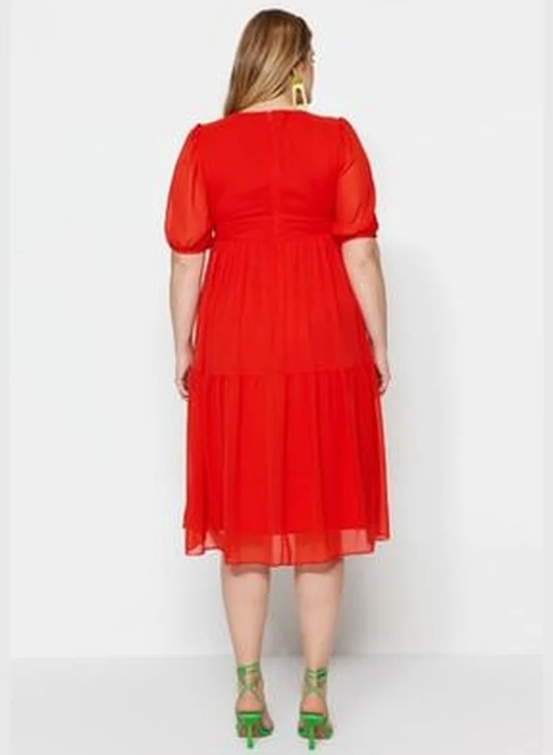 trendyol Tiered Chiffon Dress
