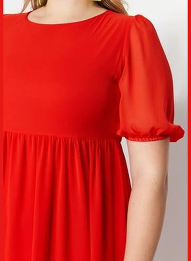 trendyol Tiered Chiffon Dress