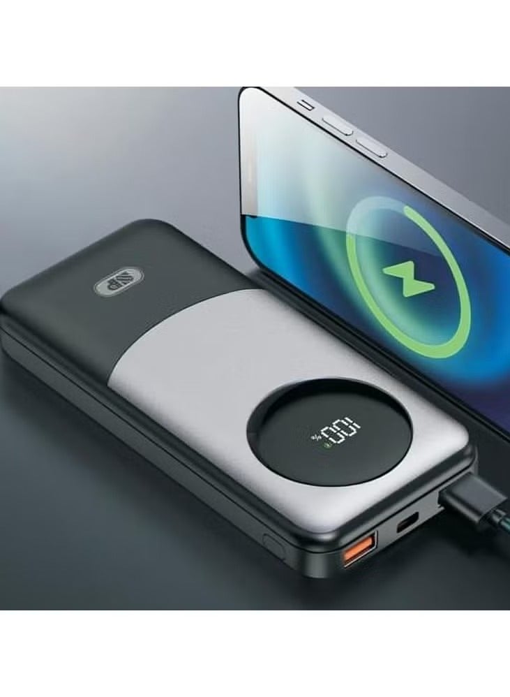 أس بي بنك طاقة بسعة 10000مللي أمبير/ساعة مع 22.5 واط ومنفذين USB ومنفذ PD وشاشة عرض - Image 1