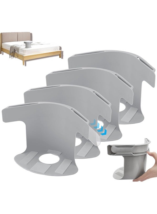 4-Piece Set, Four-Corner Bed Sheet Stand, Bed Cap Stand, Keep The Bed Sheet Firm, Heavy-Duty Bed Sheet Stand, Corner Bed Cap Tape Fit (Gray) - Image 1