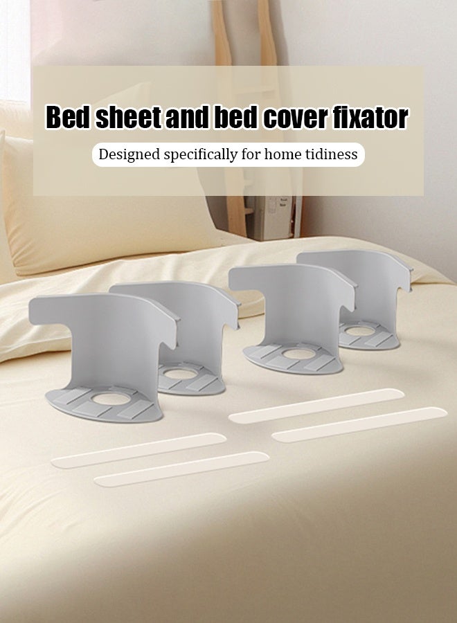 4-Piece Set, Four-Corner Bed Sheet Stand, Bed Cap Stand, Keep The Bed Sheet Firm, Heavy-Duty Bed Sheet Stand, Corner Bed Cap Tape Fit (Gray) - Image 2