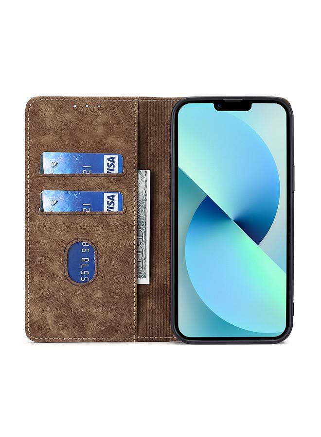 S-TOP Case For Infinix Note 11 RFID Anti-theft Brush Magnetic Leather Phone Case - Image 3