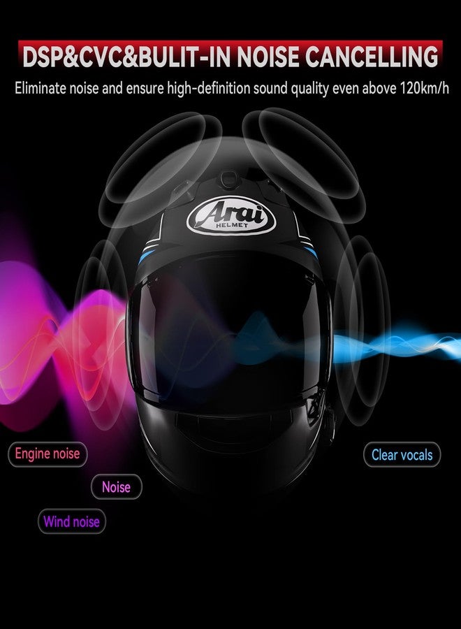 XGP X1 Motorcycle Helmet Bluetooth Headphones V5.3 with Voice Assitant, 40mm Helmet Speakers with IP67 Waterproof, Motorcycle Bluetooth Headset 60 Hours Playing Time for Ski/Dirtbike/Snowmobile - Image 4