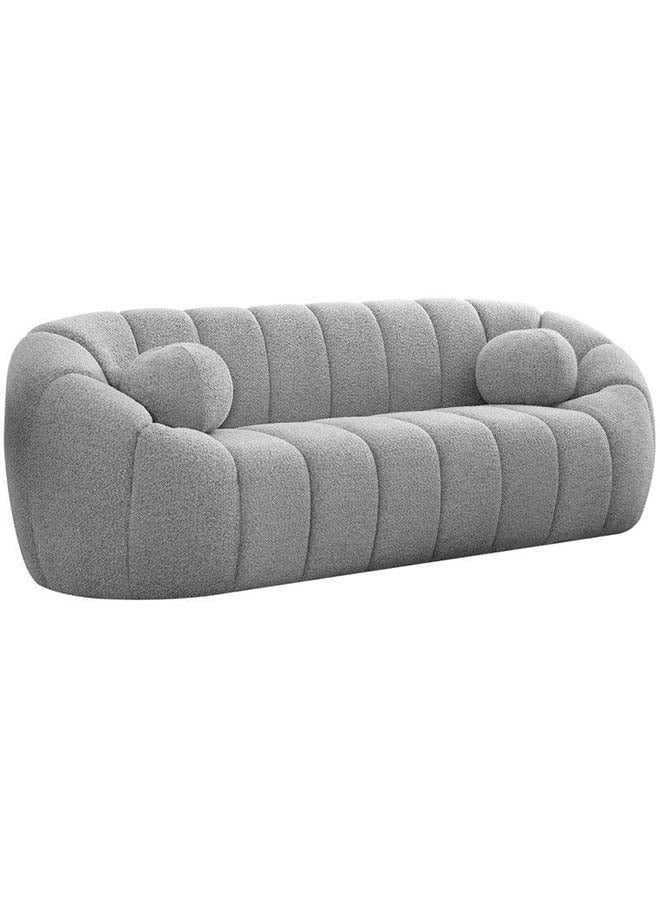 Al Home Alhome grey Boucle 3 Seater Sofa - 110111340 280x85 cm