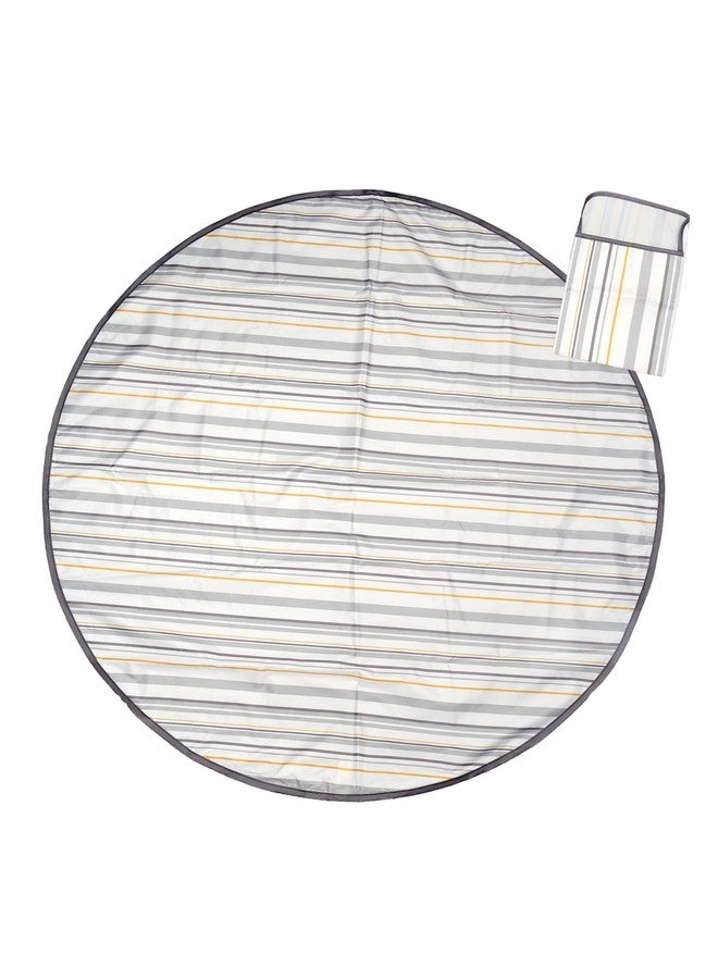 Prince Lionheart Multi-Purpose Catchall, Round Splat Mat, Gray Stripe, Great For Meal Or Craft Time, Easy Clean Up, 47.75X47.75 Inch (Pack Of 1)  - Image 1
