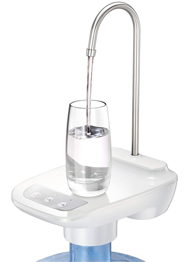 ELTRAZONE Rechargeable Electric Drinking Water Dispenser Pump White/Black 7.4x5.31x3.34inch - Image 1
