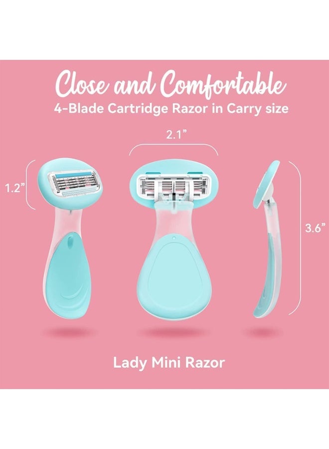 Women's 4 in 1 Body Shaver, Wet Dry Bikini Trimmer and Body Groomer, Portable Razor for Legs, Arms, Armpits, Upgraded 4 Heads - Image 2