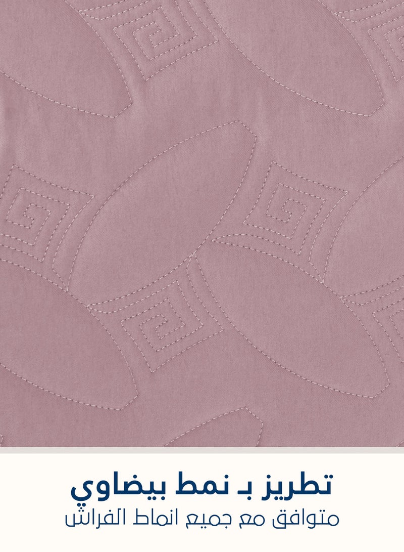 Master Home Textile 3Piece Microfiber Bedspread Set Fits 160 x 200 cm Queen Size Bed Queen Size Compressed Comforter Set Elmira Series - Image 5