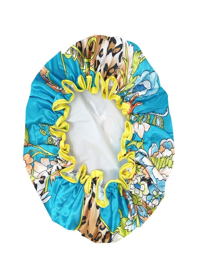 allydrew Wild Side Reusable Women's Waterproof Shower Caps for Long Hair, Wild Floral - Image 2