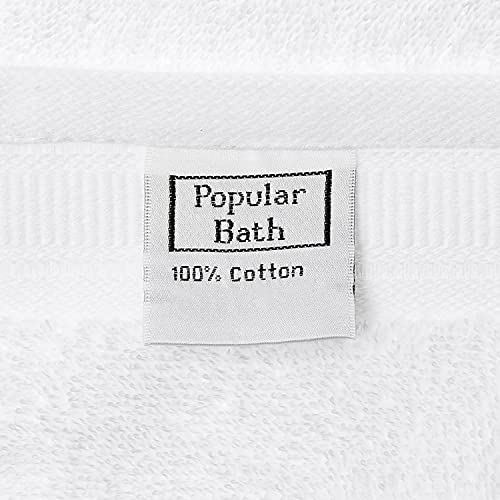 Popular Bath Sinatra Modern Bathroom Towel Set 3 Piece Hand and Wash Towel Luxury Contemporary Decor Bling Bath Towel Sets Soft, Plush and Highly Absorbent, White - Image 4