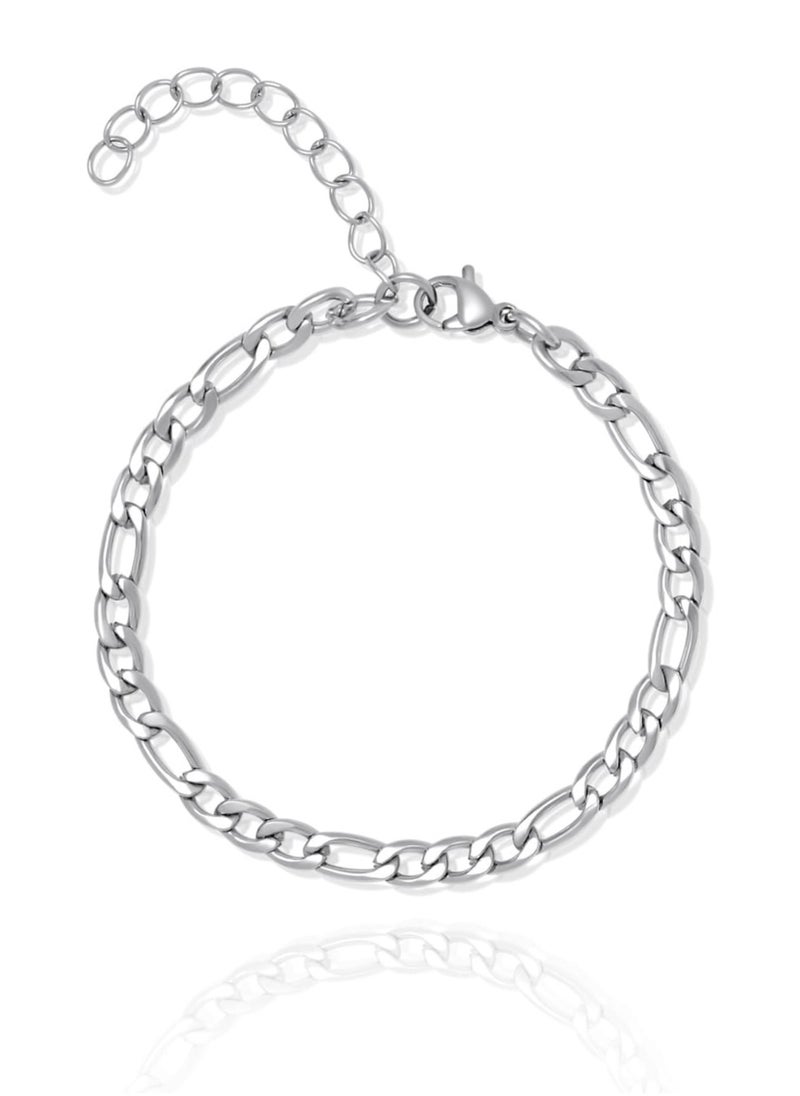 Clé de Lune Elegant Empty Chain Bracelet- Silver  - Image 1