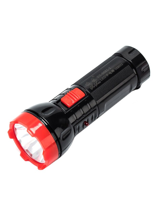 Susen Led Flashlight Rechargeable Strong Light Mini Plastic Home Lighting Small Hotel Fire Emergency Lighting-Color:6669 Black (16.3cm)  - Image 5