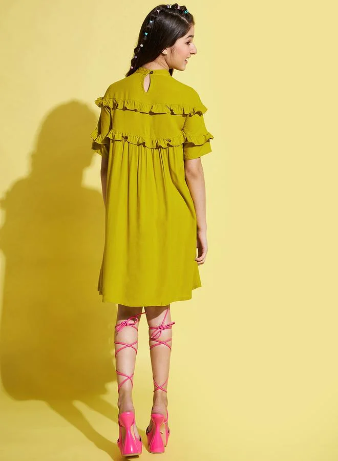 Stylo Bug Ruffled A-Line Dress