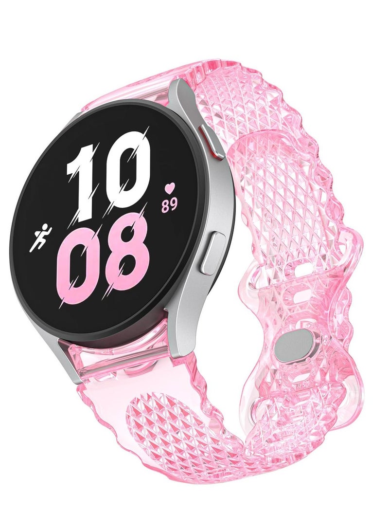 Excefore No Gap Transparent Hard TPU Strap Replacement, Compatible for Samsung Watch 6/5/4 Bands/Galaxy Active 2 Band, Band Compatible with Samsung Galaxy Watch 6/5/4 Bands 40mm 44mm (4 Pcs)  - Image 4