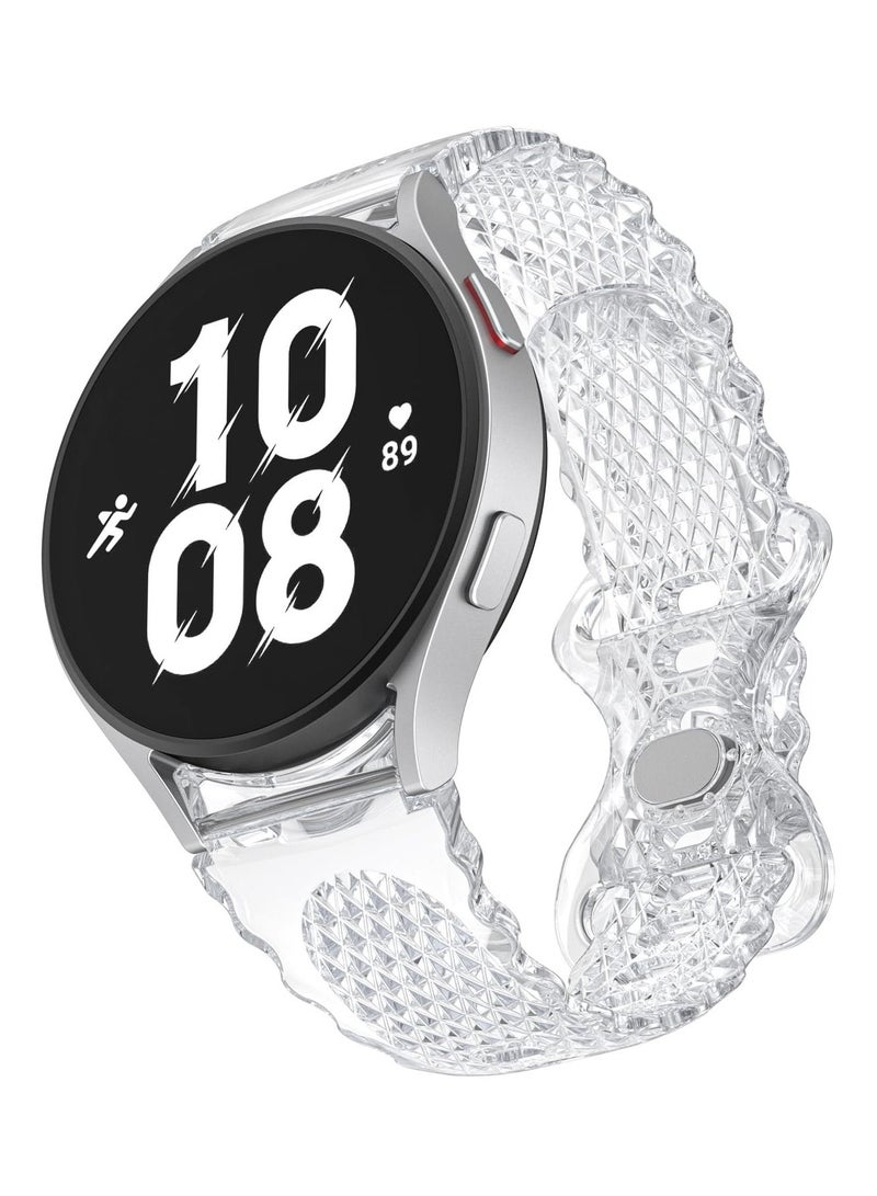 Excefore No Gap Transparent Hard TPU Strap Replacement, Compatible for Samsung Watch 6/5/4 Bands/Galaxy Active 2 Band, Band Compatible with Samsung Galaxy Watch 6/5/4 Bands 40mm 44mm (4 Pcs)  - Image 3