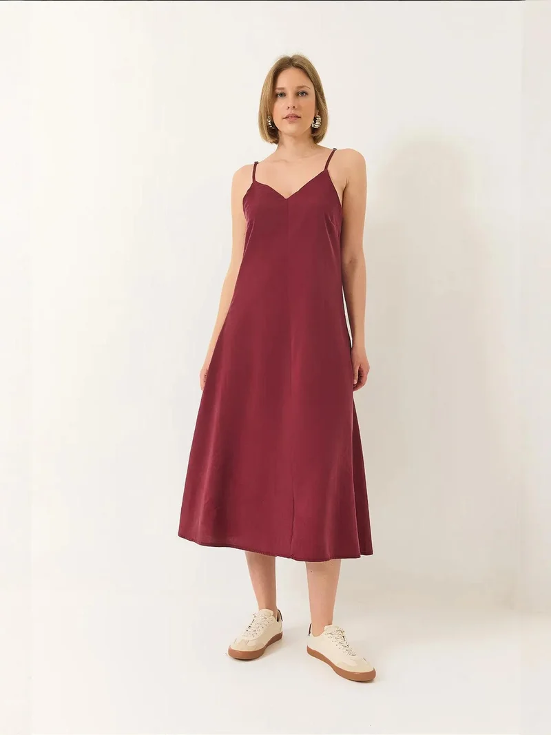 Bianco Lucci LUCCI V-Neck Midi Dress