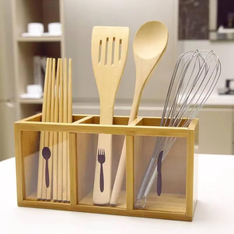 Spoon, Fork, and Knife Holder, Space-Saving Cutlery Drawer Organizer, Single