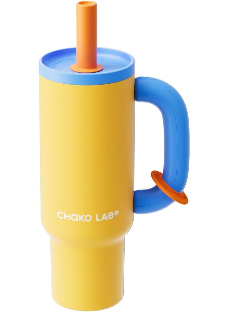 CHAKO LAB CHaKOLAB BaWangCUP Stainless Steel Insulated Tumbler with Handle and Straw, Leakproof for Travel, BPA Free, 316 Stainless Steel Liner, 950 ml - Image 1
