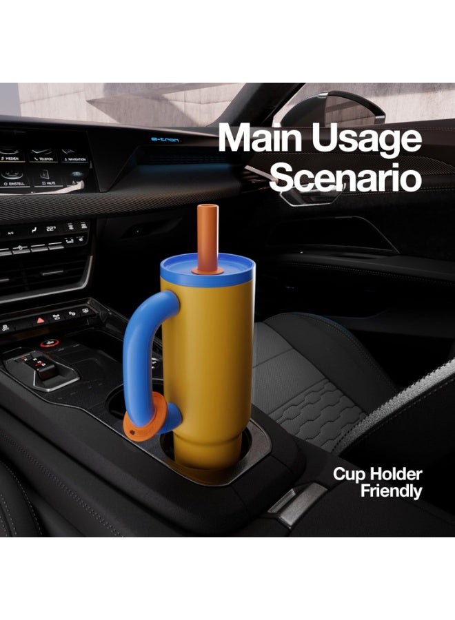 CHAKO LAB CHaKOLAB BaWangCUP Stainless Steel Insulated Tumbler with Handle and Straw, Leakproof for Travel, BPA Free, 316 Stainless Steel Liner, 950 ml - Image 4