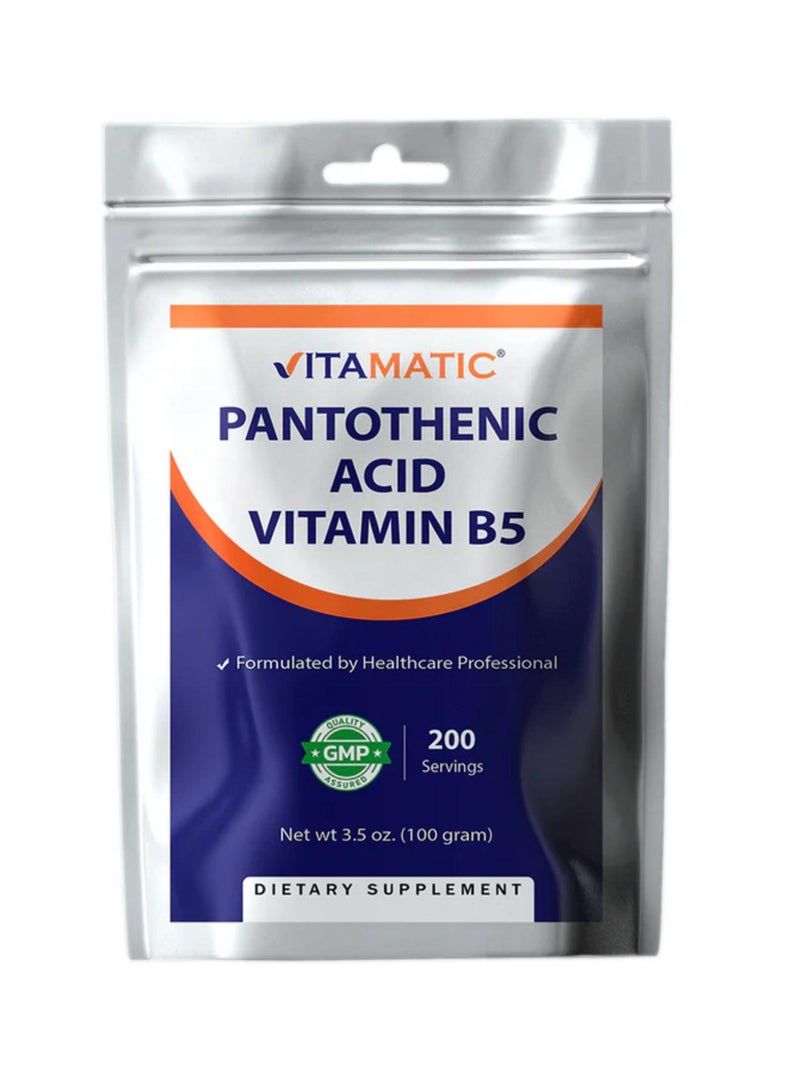 Vitamatic Pantothenic Acid Vitamin B5 3.5 oz (100 g)
