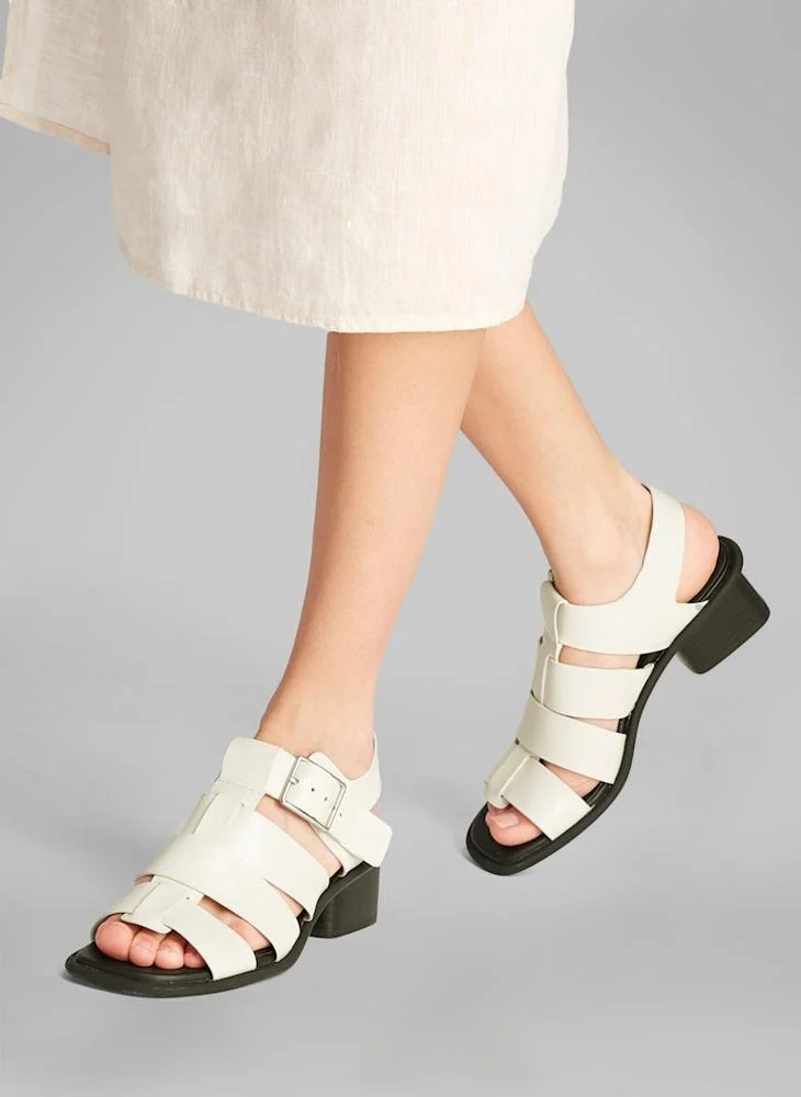 Calvin Klein Jeans HEELED SANDALS WITH BUCKLE