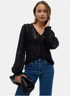 VERO MODA Vmriri Lace Ls Top Faw Exp  - Image 2