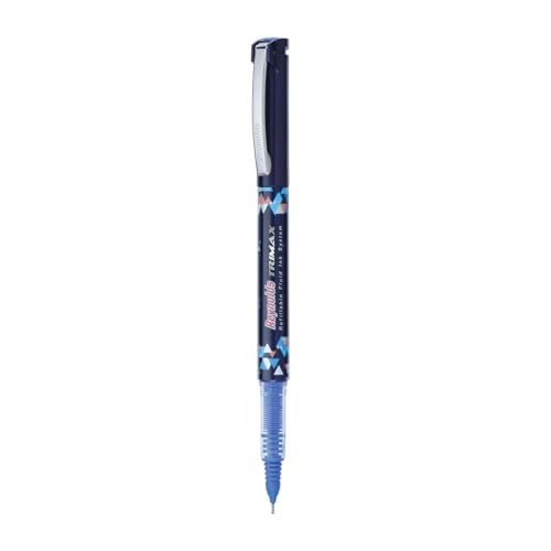 Reynolds TRIMAX 3 CT BLISTER - BLUE | Roller Ball Point Pen set With Comfortable Grip | Pens For Writing | School and Office Stationery | 0.5mm Tip - Image 5