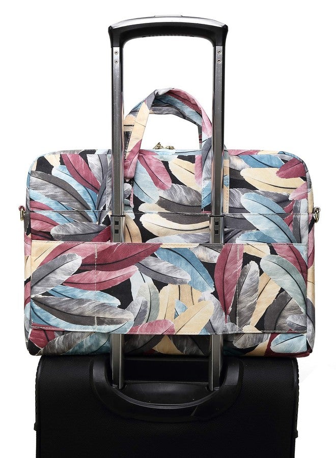 DACHEE Colorful Feather Pattern 15 inch Waterproof Laptop Shoulder Messenger Bag for 14 Inch to15.6 inch Laptop 15 laptop Case - Image 3
