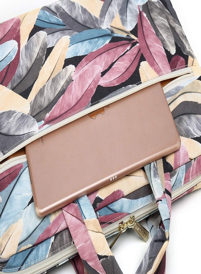 DACHEE Colorful Feather Pattern 15 inch Waterproof Laptop Shoulder Messenger Bag for 14 Inch to15.6 inch Laptop 15 laptop Case - Image 4
