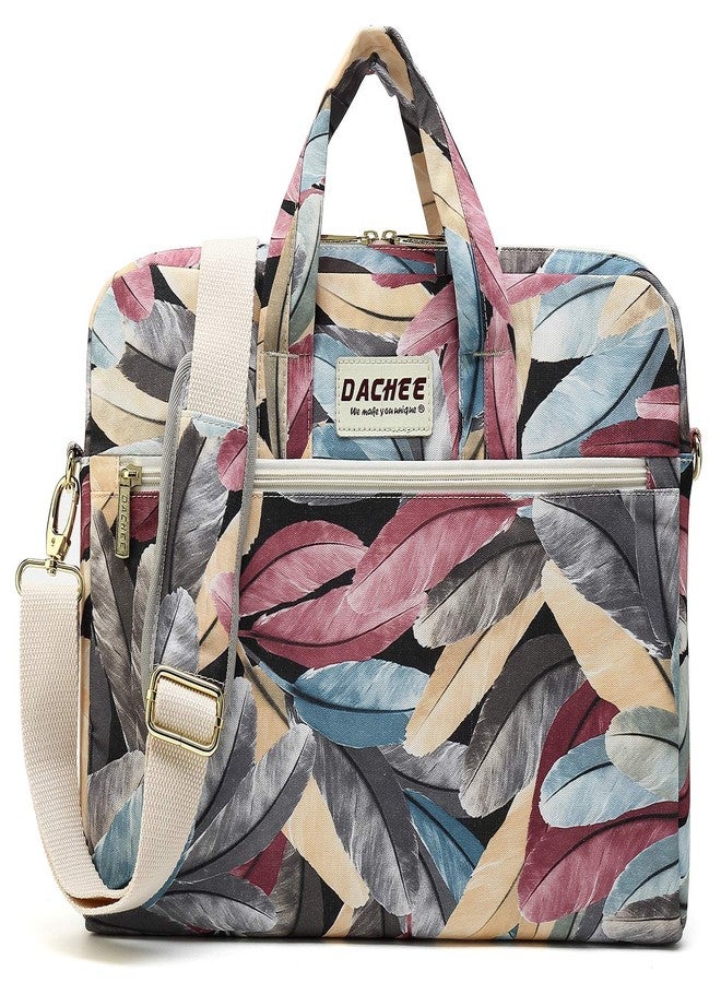DACHEE Colorful Feather Pattern 15 inch Waterproof Laptop Shoulder Messenger Bag for 14 Inch to15.6 inch Laptop 15 laptop Case - Image 1