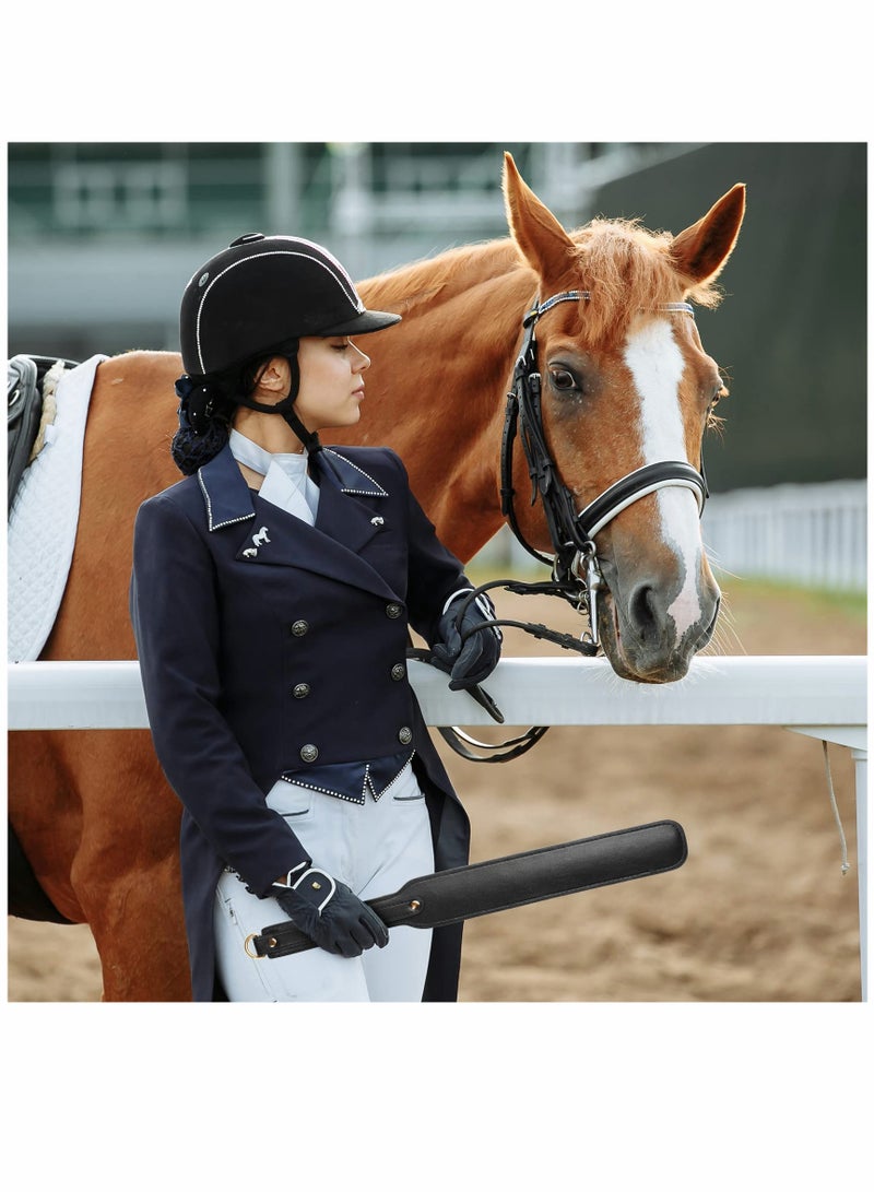 SYOSI Riding Crop for Horses, Durable Leather Paddle 18'' Lightweight Equestrian Crops - Image 2