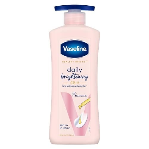 Vaseline Healthy Bright Body Lotion 400 ml, Daily Brightening Moisturizer with Sunscreen for Dry Skin, Gives Non-Greasy Glowing Skin - For Men & Women - Image 1