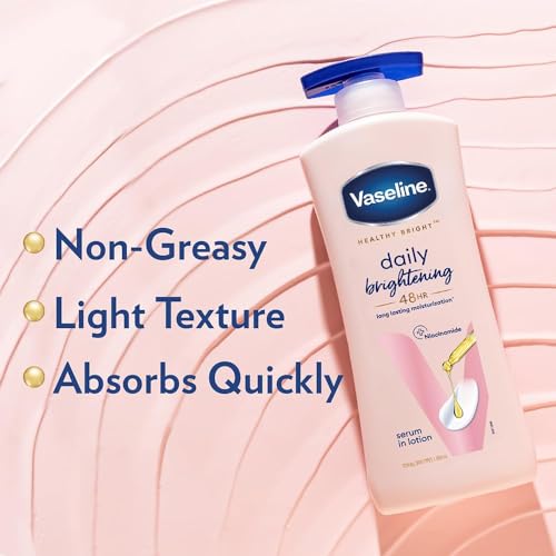 Vaseline Healthy Bright Body Lotion 400 ml, Daily Brightening Moisturizer with Sunscreen for Dry Skin, Gives Non-Greasy Glowing Skin - For Men & Women - Image 3