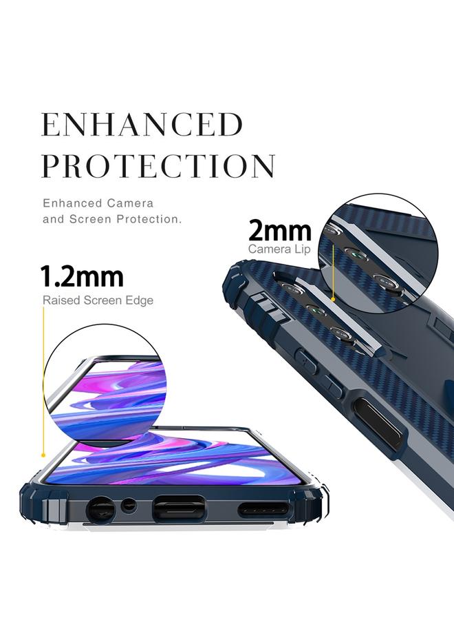 إيروريكس جراب لهاتف Xiaomi Mi 9 Lite / CC9 مصنوع من ألياف الكربون مع حامل حلقي يدور 360 درجة - Image 4