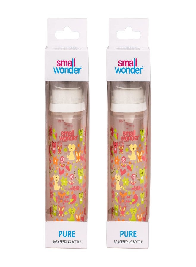 SMALL WONDER زجاجة رضاعة سمول وندر بيور للأطفال (عبوة من قطعتين)، 250 مل، أبيض - Image 3
