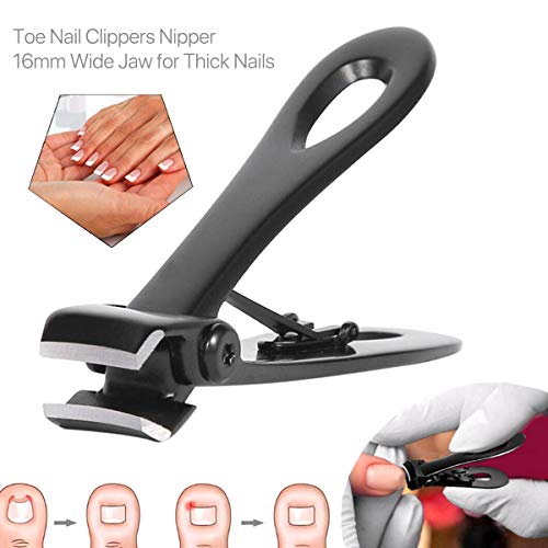AyeVision Nail Clippers 16mm Wide Large Jaw Opening for Thick Nail Stainless Steel Black Fingernail and Toenail Nipper Cutter Podiatry Trimmer Pedicure Manicure Kit - Image 5