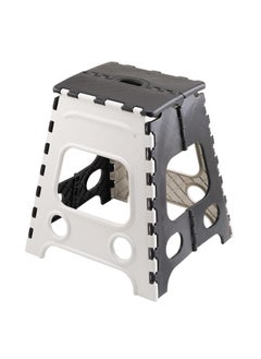 Primelife Primelife 18 Inch Foldable Stool Portable NonSlip Folding Step Stool Space Saving Easy Storage Plastic Stool Useful for KitchenBathroom Office Black White 