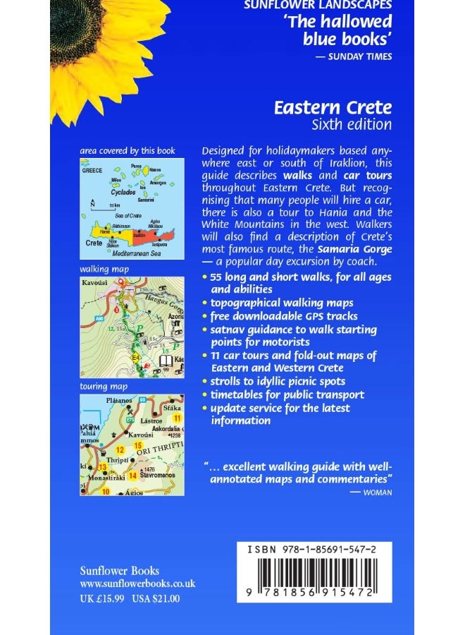 Eastern Crete Sunflower Walking Guide: 55 long and short walks, 8 car tours  - Image 2
