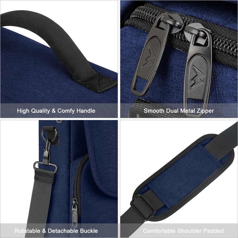 MATEIN Messenger Bag for Men, Briefcases Lightweight Men's Laptop Bag 17.3 inch Water Resistant Crossbody Satchel Computer Work Office Case with Shoulder Strap, Blue - Image 5