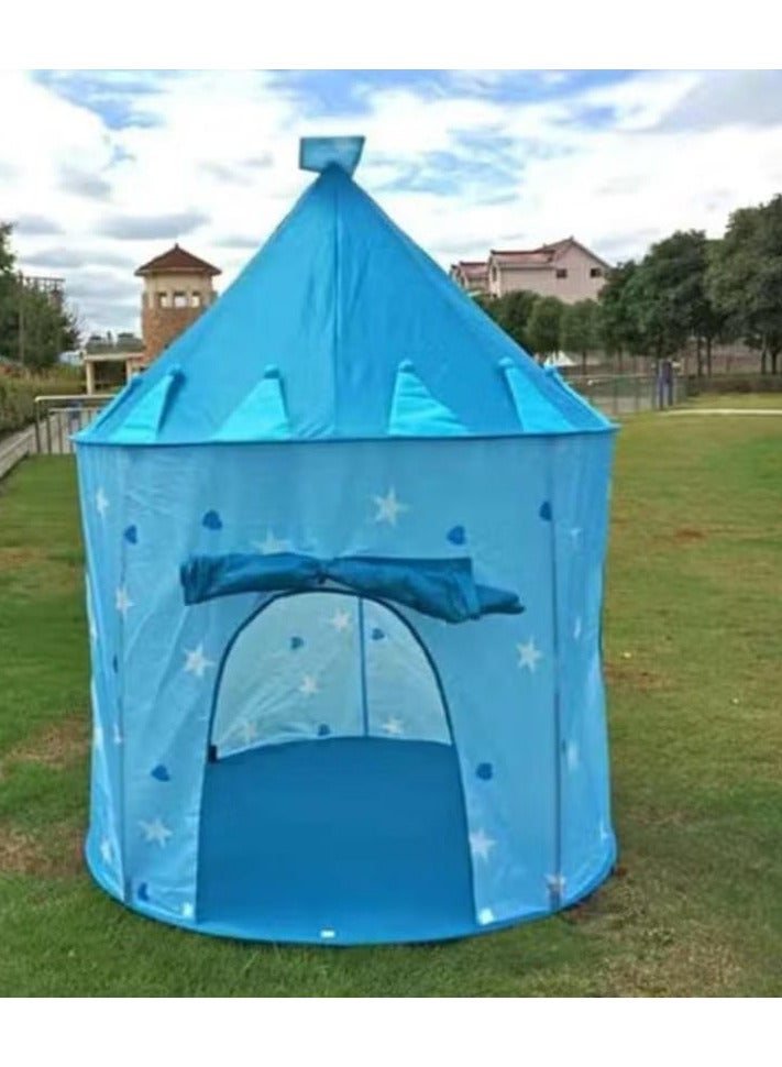 Fantastic Kids Princess Castle Pop Up Play Tent, Portable Foldable Play Tent for Indoor and Outdoor Use (Blue) Size (Height 135)* Width 105 - Image 2