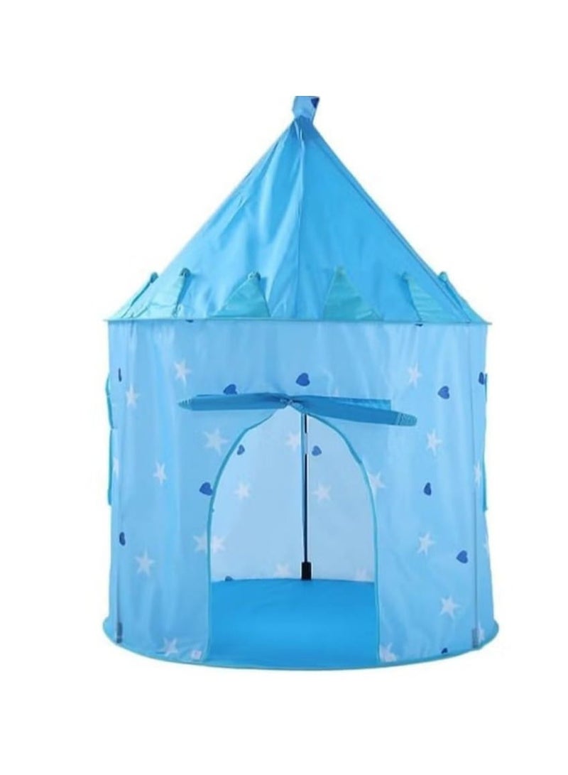 Fantastic Kids Princess Castle Pop Up Play Tent, Portable Foldable Play Tent for Indoor and Outdoor Use (Blue) Size (Height 135)* Width 105 - Image 3